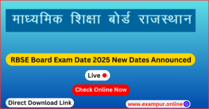 RBSE Board Exam Date 2025 Out For Class 10, 12: New Dates Announced