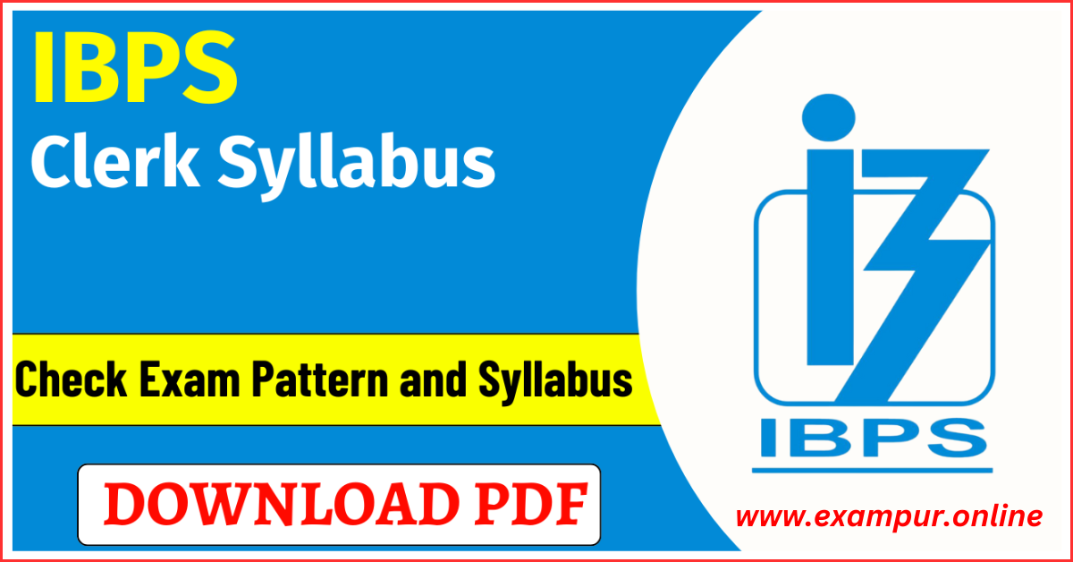 IBPS Clerk Syllabus 2025 in Hindi pdf free Download